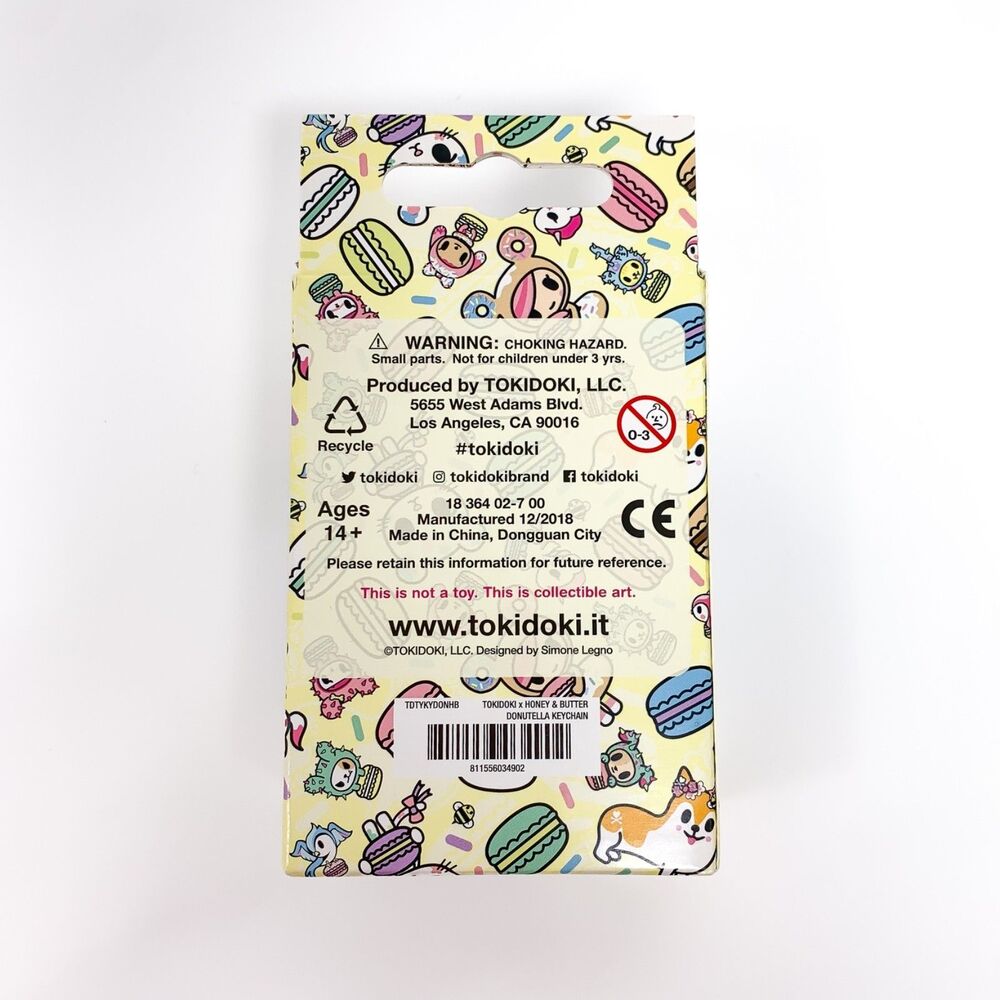 tokidoki x Honey & Butter Exclusive Donutella Collectible Keychain 2018, NIB - Picture 7 of 10